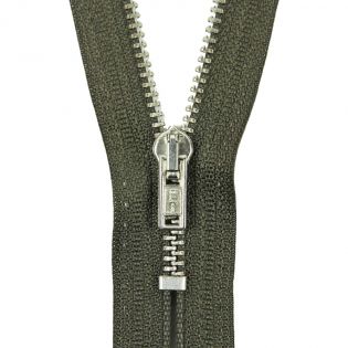 Reißverschluss Opti - M40-silber - 20cm - Werraschieber - nicht teilbar - sumpf