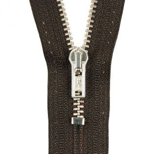 Reißverschluss Opti - M40-silber - 18cm - Werraschieber - nicht teilbar - zartbitterschoko