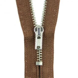 Reißverschluss Opti - M40-silber - 18cm - Werraschieber - nicht teilbar - vollmilchschoko