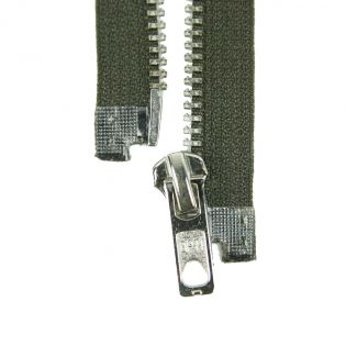 Reißverschluss Opti - M60-silber - 65cm - Werraschieber - teilbar - sumpf