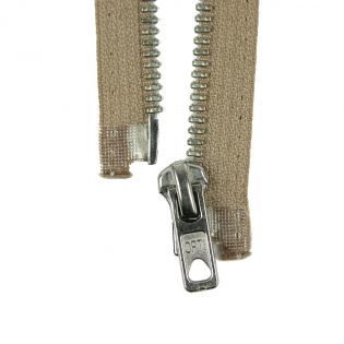 Reißverschluss Opti - M60-silber - 35cm - Werraschieber - teilbar - beige