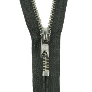 Reißverschluss Opti - M60-silber - 14cm - Werraschieber - nicht teilbar - granit