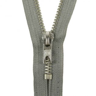 Reißverschluss Opti - M60-silber - 12cm - Werraschieber - nicht teilbar - grau