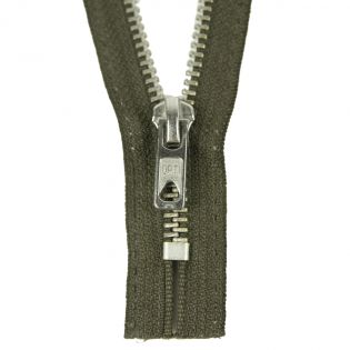 Reißverschluss Opti - M60-silber - 16cm - Werraschieber - nicht teilbar - sumpf