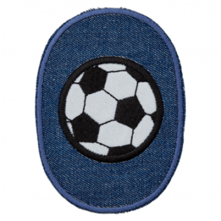 Applikation - Jeans-Patches - bestickt - 2er-Pack - Fussball
