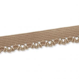 Spitzenborte - elastisch - 10 mm - taupe