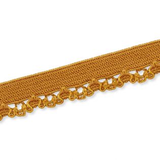 Spitzenborte - elastisch - 10 mm - camel