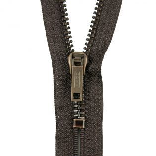 Reißverschluss Opti - M60-antik-gold - 16cm - Werraschieber - nicht teilbar - zartbitterschoko