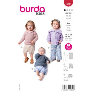 Schnittmuster - burda kids - Baumwollhose und Shorts - 9202