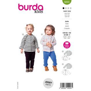 Schnittmuster - burda kids - Baby Jacken mit Rüschen - 9203