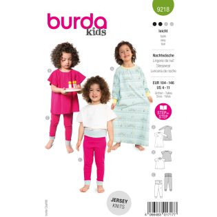 Schnittmuster - burda kids - Nachtwäsche - 9218  
