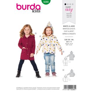 Schnittmuster - burda kids - Mantel und Jacke - 9289
