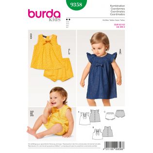 Schnittmuster - burda style - Kleid – Hängerchen – Bluse – Höschen – Fältchen – rückw. Knopfverschuss