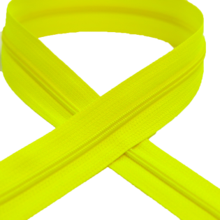 AY - Spiral - Reißverschluß - 3 mm - Meterware - neon gelb