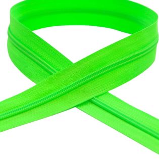 AY - Spiral - Reißverschluß - 3 mm - Meterware - neon grün