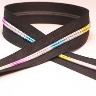AY - Spiral - Reißverschluss - Metallic - 5 mm - Meterware - schwarz