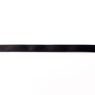 Ripsband - uni - 10 mm - schwarz