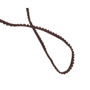 Bommelborte - klein - 10 mm - dunkelbraun