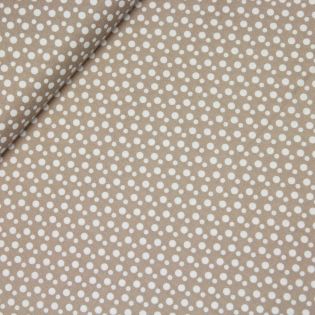 Baumwolle - Gütermann - Portofino - Polka - Punkte - beige