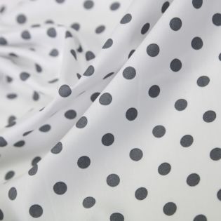 Baumwolle - Dots - weiß - grau