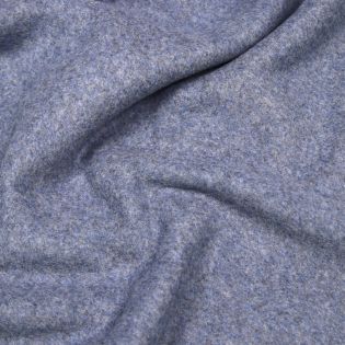 Organic Baumwollfleece - uni - jeans blau meliert