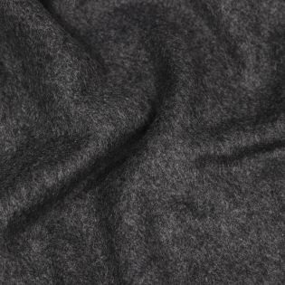 Organic Baumwollfleece - uni - anthrazit meliert