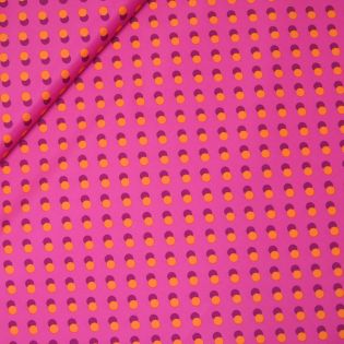 Regenjackenstoff - Punkte - pink