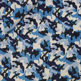 French Terry - Army Airplane - blau