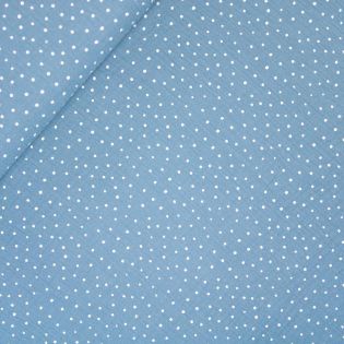 Musselin - Doube Gauze - Little Dots - blau