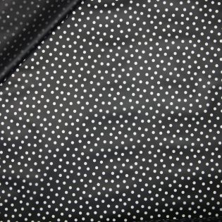 Regenjackenstoff - transparent - Dots - schwarz