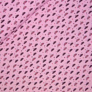 Baumwolljersey - Little Ones - Wolken - pink