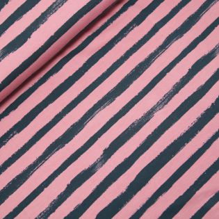 French Terry - Groovy Stripes - rosa
