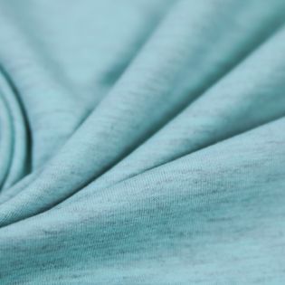 French Terry - Premium Basic - Sommersweat - mintgrün meliert