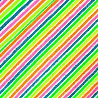 Baumwolljersey - Neon-Stripes - weiss