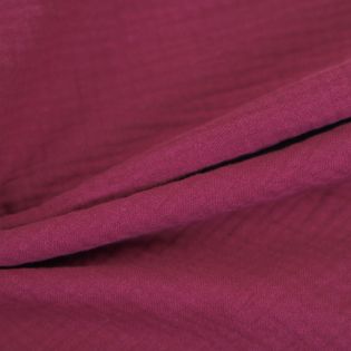 Baumwoll - Musselin - Double Gauze - bordeaux