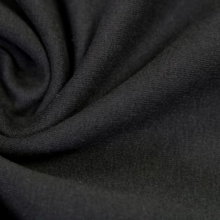 Cozy French Terry angeraut - Premium Basic - uni - schwarz