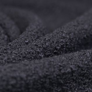 Boucle - Jackenstoff - schwarz