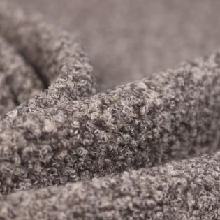 Boucle - Jackenstoff - braun meliert