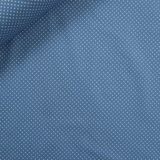 Baumwolle - beschichtet - Punkte - blau