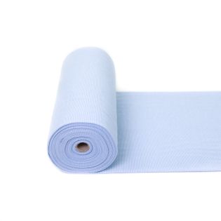 Bündchen - Premium Basic - geringelt - hellblau-weiss