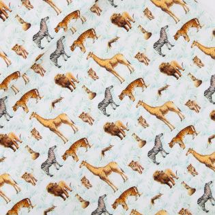 Baumwolljersey - African - Animals - bunt