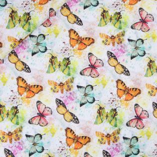 Baumwollvoile - aquarelle Schmetterlinge
