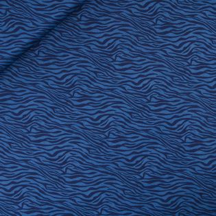 Popeline - Zebra - blau