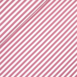 Baumwolljersey - Streifen groß - rosa weiß