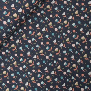 Sweatshirt - Glitzer Blume - blau