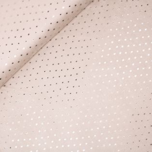 Wildlederimitat mit Glitzer - beige