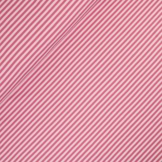 Baumwolljersey - Streifen klein - rosa hellrosa