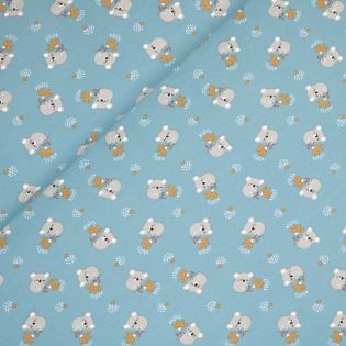 Baumwolljersey - Koalas - blau