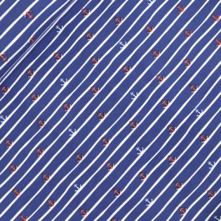 Baumwolljersey -  Hafenliebe - blau 