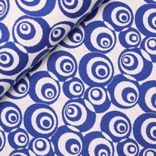 Jacquard - Jersey - Retrokreise - blau